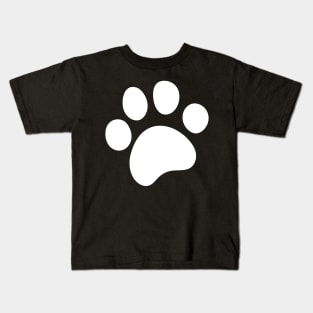 White Paw Prints Kids T-Shirt